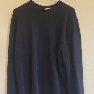 The Commons Fletcher 100% Cashmere Crewneck Sweater - Navy - Size L